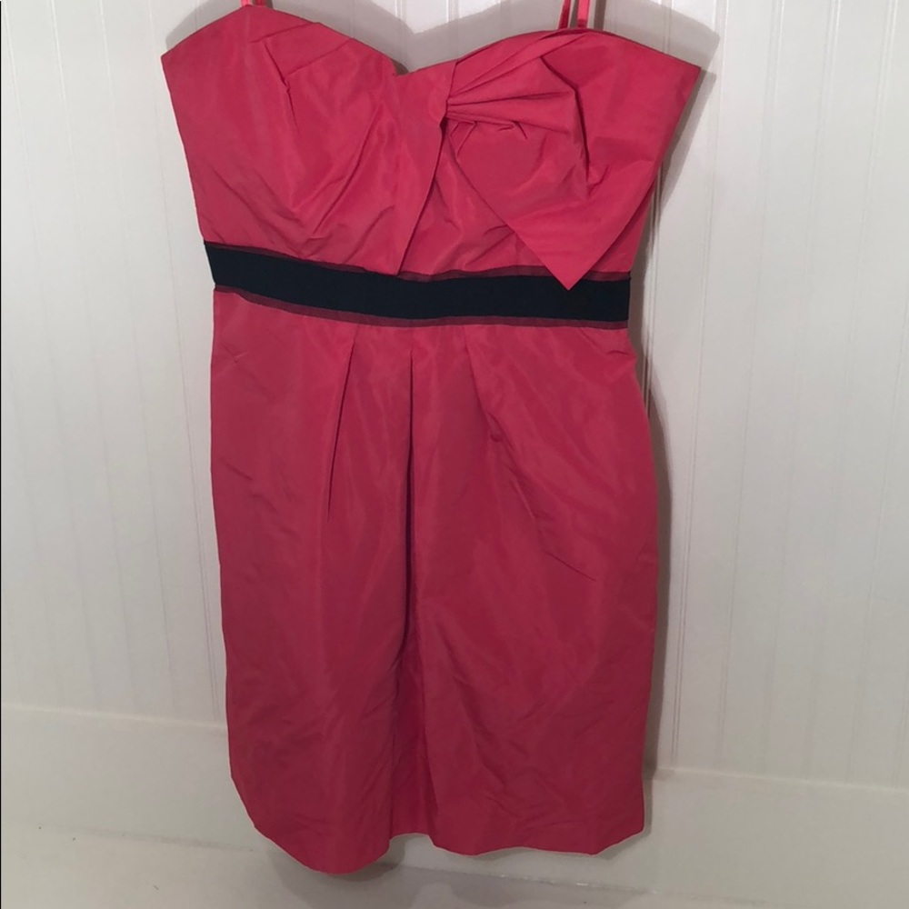 NWT Hot Pink/Black Strapless BCBG MaxAzria Dress